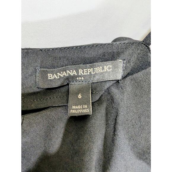Banana Republic Black Ruffle Jumpsuit Women’s Size 6 - Picture 4 of 8